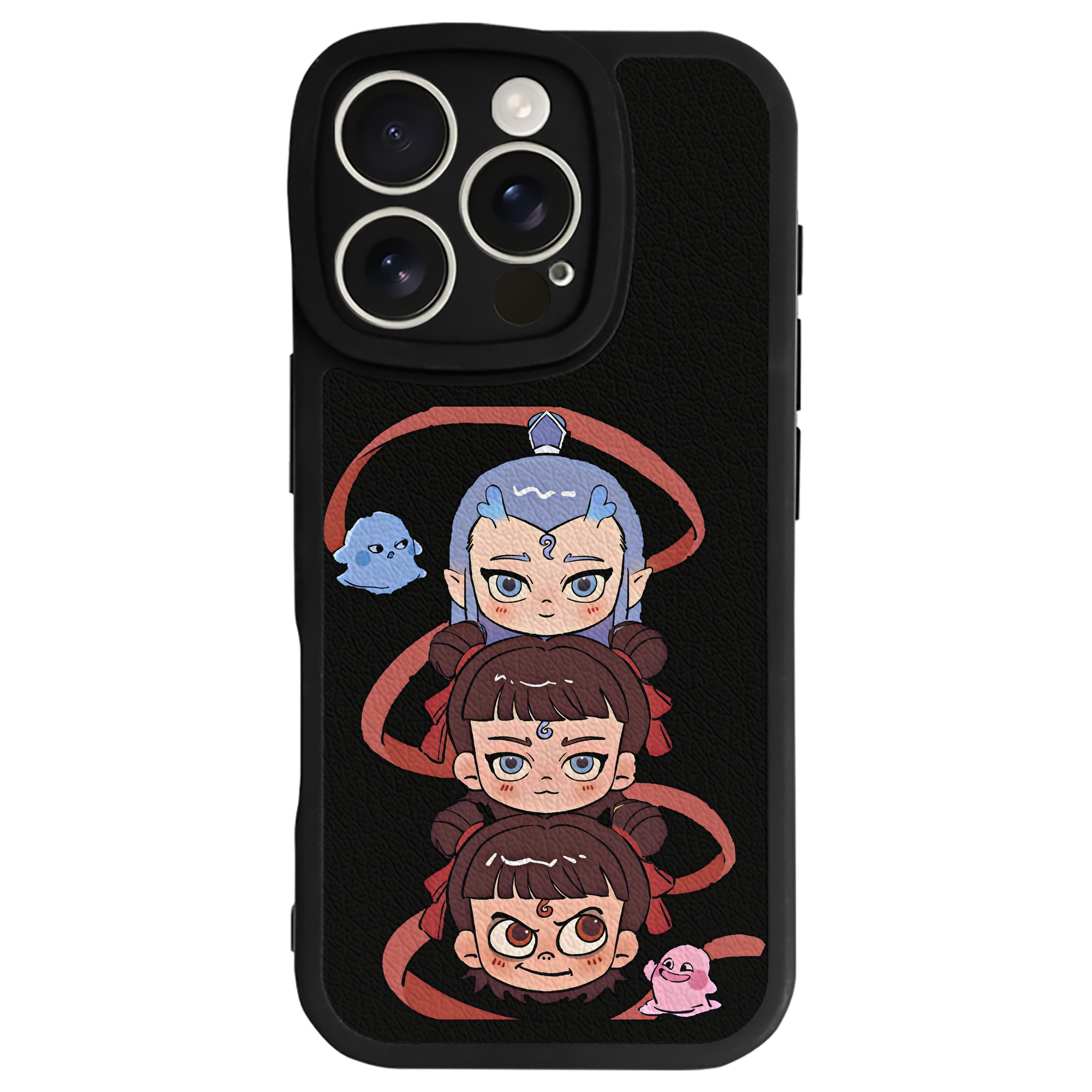 （画像用） Ne Zha 2 ナタ 魔童の大暴れ 【iPhone 16シリーズ対応】シリコンスマホケース（レザー調） 材質：シリコン